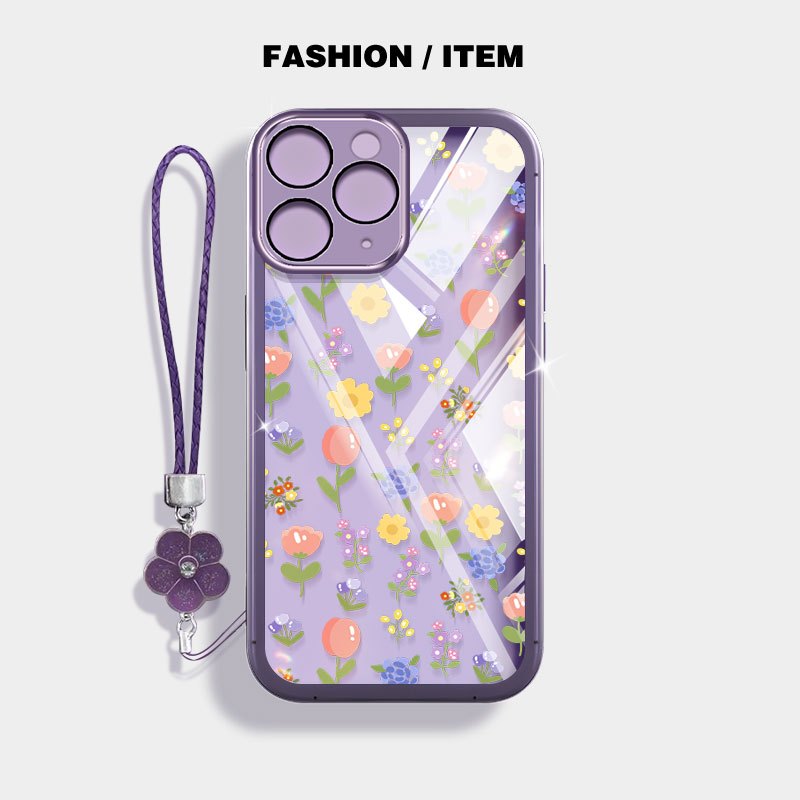 Vỏ Hoa YBD INS Cho iPhone 11 Pro Max 12 Pro Max 13 Pro Max Thời Trang Hoa Anh Đào ulips Mảnh Hoa Nhỏ