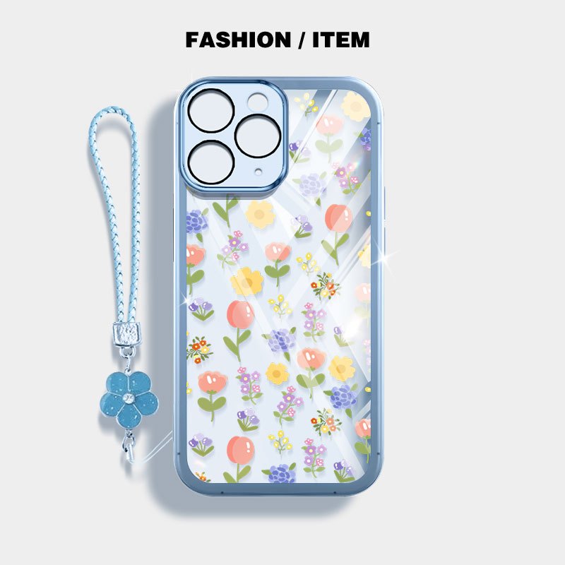 Vỏ Hoa YBD INS Cho iPhone 11 Pro Max 12 Pro Max 13 Pro Max Thời Trang Hoa Anh Đào ulips Mảnh Hoa Nhỏ