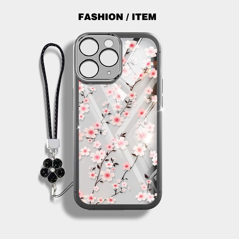Vỏ Hoa YBD INS Cho iPhone 11 Pro Max 12 Pro Max 13 Pro Max Thời Trang Hoa Anh Đào ulips Mảnh Hoa Nhỏ