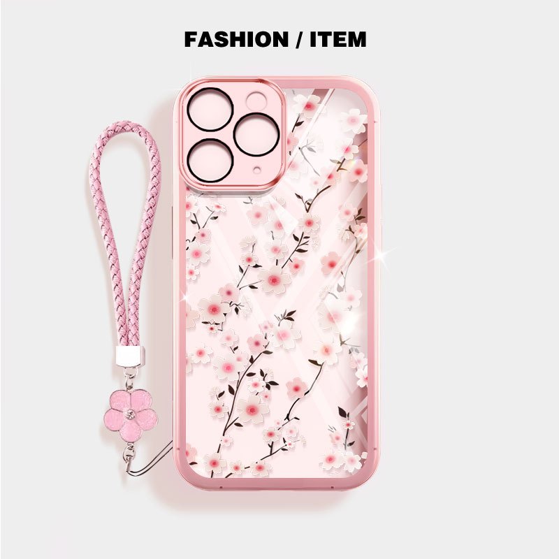 Vỏ Hoa YBD INS Cho iPhone 11 Pro Max 12 Pro Max 13 Pro Max Thời Trang Hoa Anh Đào ulips Mảnh Hoa Nhỏ