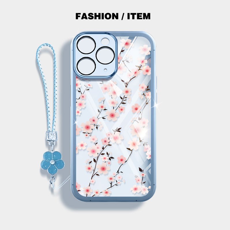 Vỏ Hoa YBD INS Cho iPhone 11 Pro Max 12 Pro Max 13 Pro Max Thời Trang Hoa Anh Đào ulips Mảnh Hoa Nhỏ