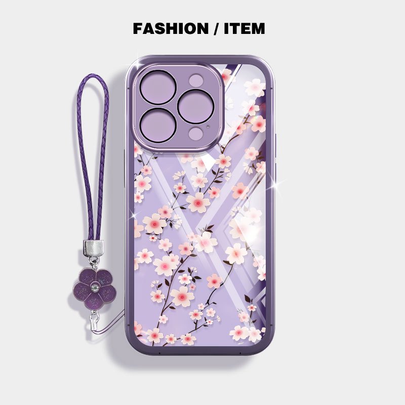 Vỏ Hoa YBD INS Cho iPhone 14 Pro Max 15 Pro Max 16 Pro Max Hoa Anh Đào Thời Trang ulips Mảnh Hoa Nhỏ