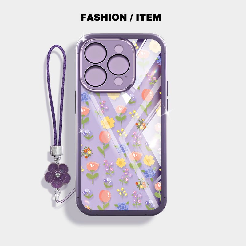 Vỏ Hoa YBD INS Cho iPhone 14 Pro Max 15 Pro Max 16 Pro Max Hoa Anh Đào Thời Trang ulips Mảnh Hoa Nhỏ