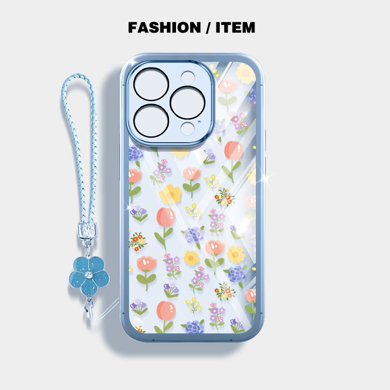 Vỏ Hoa YBD INS Cho iPhone 14 Pro Max 15 Pro Max 16 Pro Max Hoa Anh Đào Thời Trang ulips Mảnh Hoa Nhỏ