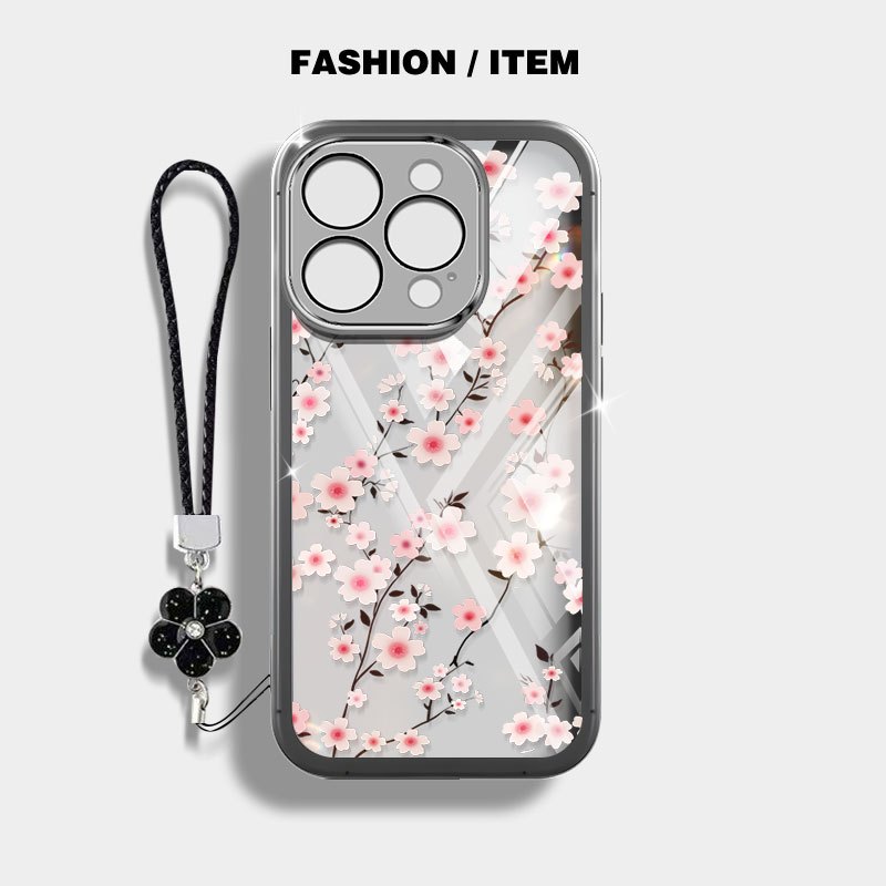 Vỏ Hoa YBD INS Cho iPhone 14 Pro Max 15 Pro Max 16 Pro Max Hoa Anh Đào Thời Trang ulips Mảnh Hoa Nhỏ