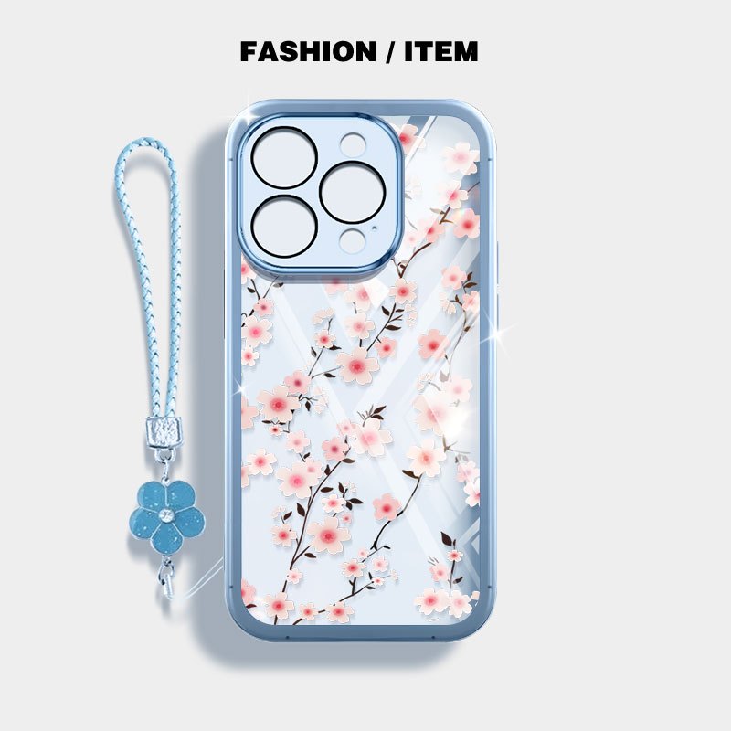 Vỏ Hoa YBD INS Cho iPhone 14 Pro Max 15 Pro Max 16 Pro Max Hoa Anh Đào Thời Trang ulips Mảnh Hoa Nhỏ