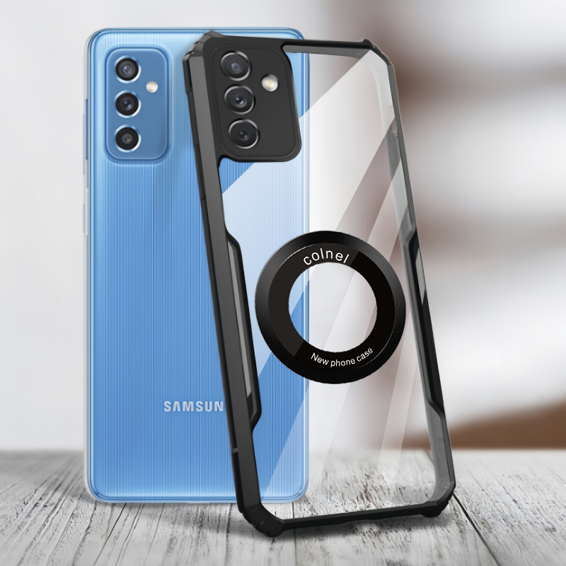Ốp điện thoại từ tính chống sốc kiểu lưỡi dao Samsung Galaxy M55 M54 M53 M52 M51 M32 M31 M31S M30S M23 M22 M21 M14 M13 M12 M11 M04 M02S 5G 4G Vỏ túi khí Vỏ trong suốt chống rơi