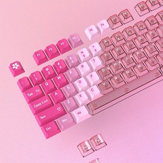Keycaps trong suốt màu PBT + PC Dye-sub Cherry Profile Keycap Custom Keycaps Tương thích với công tắc Cherry Gateron MX