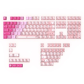 Keycaps trong suốt màu PBT + PC Dye-sub Cherry Profile Keycap Custom Keycaps Tương thích với công tắc Cherry Gateron MX