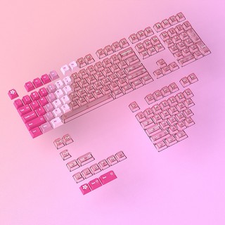 Keycaps trong suốt màu PBT + PC Dye-sub Cherry Profile Keycap Custom Keycaps Tương thích với công tắc Cherry Gateron MX