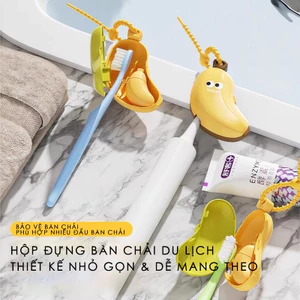 Du Lịch Bàn Chải Đánh Răng Lưu Trữ Chuck Kem Đánh Răng Hộp Đóng Gói Bàn Chải Đánh Răng Di Động Bảo Quản Chống Bụi Bao