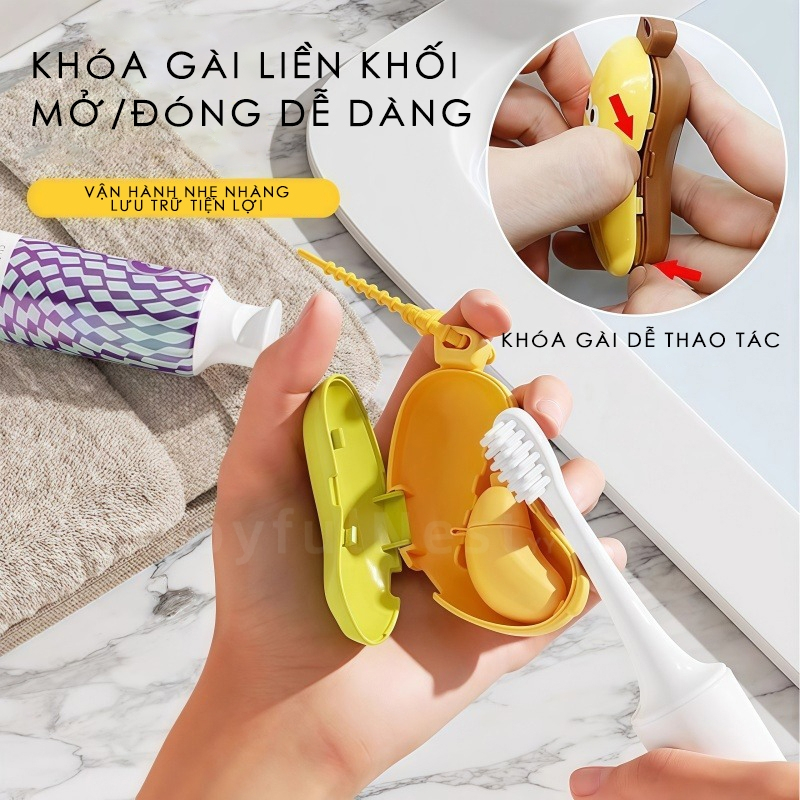 Du Lịch Bàn Chải Đánh Răng Lưu Trữ Chuck Kem Đánh Răng Hộp Đóng Gói Bàn Chải Đánh Răng Di Động Bảo Quản Chống Bụi Bao