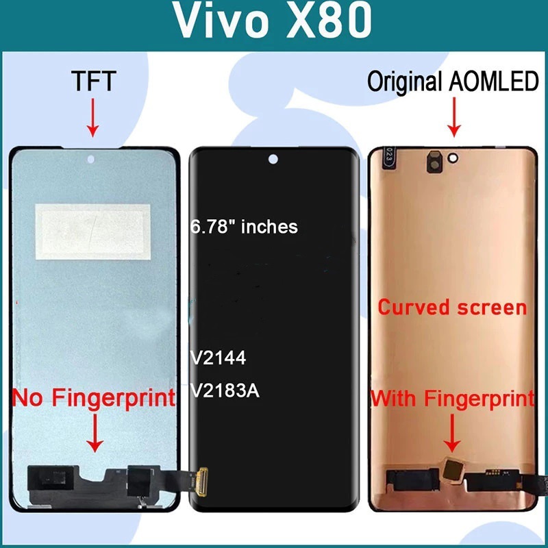 TFT LCD Cho Vivo X80 X80 Pro Màn Hình LCD Thay Thế Màn Hình Cảm Ứng