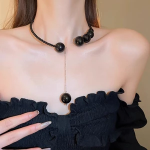 Vòng cổ tua rua đính ngọc trai, vòng cổ nữ mới, sang trọng nhẹ nhàng và cao cấp, vòng cổ choker thích hợp cho mùa hè