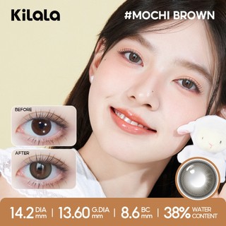 【Deal ưu đãi】Kính áp tròng Kilala màu nâu Mochi Brown/Lightning Midnight Black/Rum Grey lens cận 6 tháng DIA 14.2mm có độ (0-10) 1 cặp