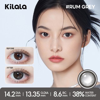 【Deal ưu đãi】Kính áp tròng Kilala màu nâu Mochi Brown/Lightning Midnight Black/Rum Grey lens cận 6 tháng DIA 14.2mm có độ (0-10) 1 cặp