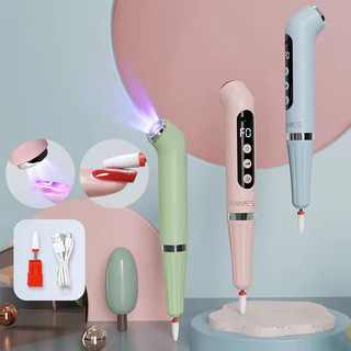 Máy khoan móng tay điện ANNIES có đèn UV, Giường đánh bóng móng tay có đèn LED, Máy đánh bóng keo móng tay, Máy khoan móng tay điện