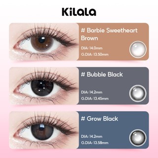 【Deal ưu đãi】Kính áp tròng Kilala màu nâu Mochi Brown/Lightning Midnight Black/Rum Grey lens cận 6 tháng DIA 14.2mm có độ (0-10) 1 cặp