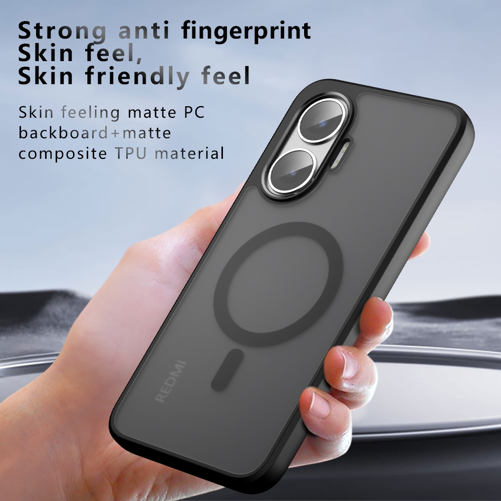 Ốp Cứng Từ Tính Chống Sốc Trong Suốt Cho Xiaomi Poco F7 5G / Redmi Turbo 4 Pro Vỏ Điện Thoại PC