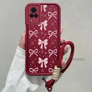 Ốp Lưng Dành Cho vivo V21 4G v20 Silicon TPU Mềm Vỏ Điện Thoại Thẩm Mỹ Đẹp Mới Thiết Kế Nơ Chống Sốc Và Thả Cho Bé Gái Dây Miễn Phí