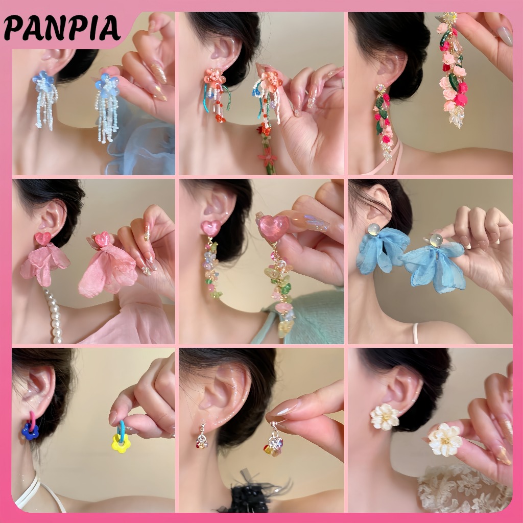 Mùa Hè Đầy Màu Sắc Độc Đáo Thiết Kế Dopamine Thả Tòn Ten Bông Tai Nữ Trang Sức Thời Trang Phụ Kiện