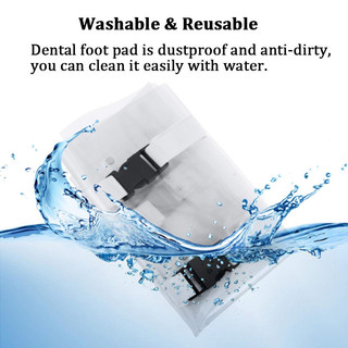 1PC Ghế nha khoa Pad trong suốt Dải đàn hồi Clip Pad Bảo vệ Thực hành Dustproof Foot Foot Pad có thể tái sử dụng