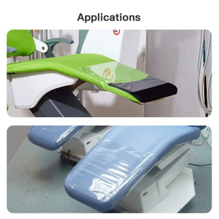 1PC Ghế nha khoa Pad trong suốt Dải đàn hồi Clip Pad Bảo vệ Thực hành Dustproof Foot Foot Pad có thể tái sử dụng