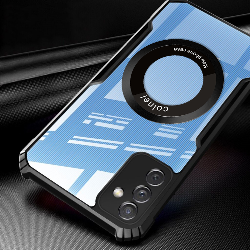 Ốp điện thoại từ tính chống sốc kiểu lưỡi dao Samsung Galaxy M55 M54 M53 M52 M51 M32 M31 M31S M30S M23 M22 M21 M14 M13 M12 M11 M04 M02S 5G 4G Vỏ túi khí Vỏ trong suốt chống rơi