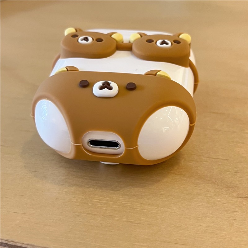 Air Pods 1 / 2 Thế hệ thứ 3 Air Pods Pro Air Pods 3 / 4 Bikini Họa tiết gấu thư giãn Chất liệu silicon Vỏ bảo vệ Tai nghe không dây