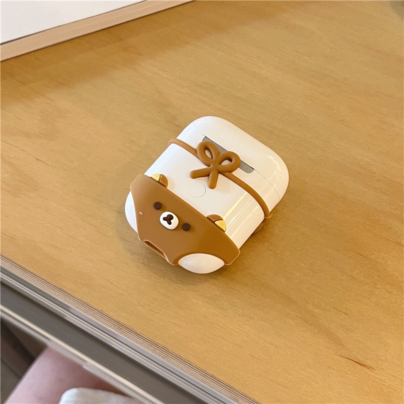 Air Pods 1 / 2 Thế hệ thứ 3 Air Pods Pro Air Pods 3 / 4 Bikini Họa tiết gấu thư giãn Chất liệu silicon Vỏ bảo vệ Tai nghe không dây