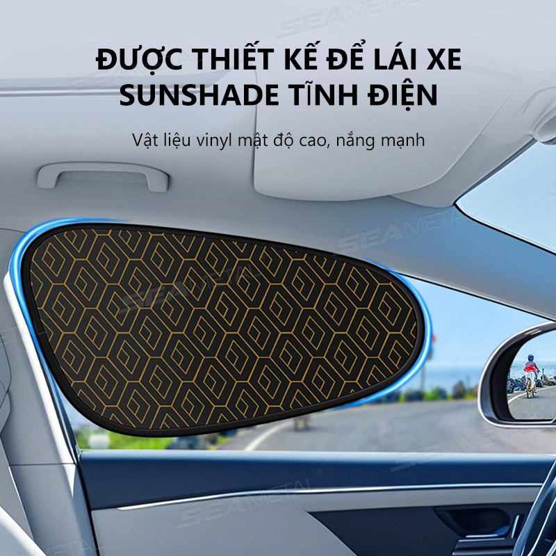 Tấm che nắng cửa sổ ô tô SEAMETAL có thể gấp lại, cách nhiệt cửa sổ bên, rèm hấp thụ chống nắng