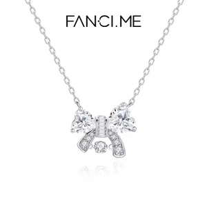 Vòng cổ nút thắt tình yêu FanciMe Quà tặng chuỗi xương đòn tinh tế nơ nữ [Dòng nơ thanh lịch]