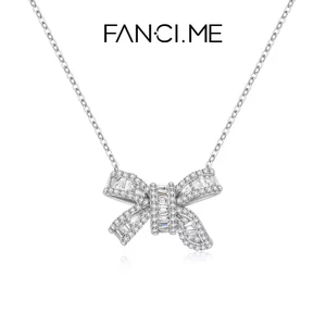 Vòng cổ nơ FanciMe Trang sức bạc Quà tặng sinh nhật độc đáo sang trọng cho bạn gái [Dòng nơ thanh lịch]