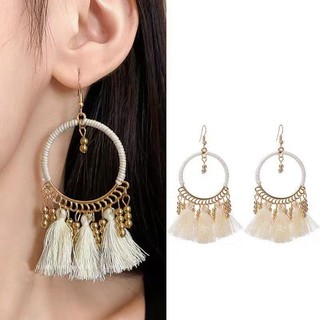 Móc tai mặt dây chuyền lông vũ phong cách châu Âu và Mỹ dành cho nữ trang trí tai tinh tế thời trang