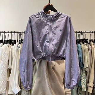 Áo khoác nylon mỏng có mũ trùm đầu thời trang Hàn Quốc dành cho nữ