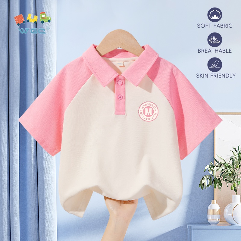 Áo thun Bé Trai , thiết kế dây buộc polo, phong cách Preppy phù hợp thời trang