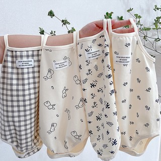 Bộ áo liền quần mùa hè cho bé sơ sinh Bộ áo liền quần Cotton mềm mại và thoải mái (0-24 tháng)