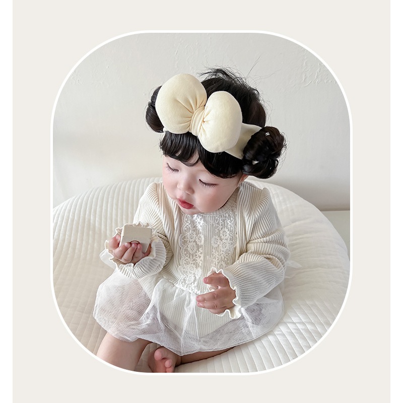 Thời Trang Nhà Máy Thời Trang Dễ Thương Cho Bé Trẻ Em Tóc Giả Trẻ Em Bé Gái Nơ Tóc Giả Băng Đô Quấn Tóc Sơ Sinh Tập Đi Tóc Giả Mũ Tóc Giả Cosplay Mũ Đội Đầu QrhYK