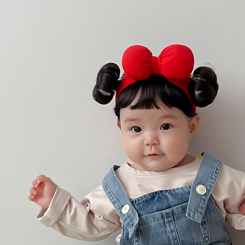 Thời Trang Nhà Máy Thời Trang Dễ Thương Cho Bé Trẻ Em Tóc Giả Trẻ Em Bé Gái Nơ Tóc Giả Băng Đô Quấn Tóc Sơ Sinh Tập Đi Tóc Giả Mũ Tóc Giả Cosplay Mũ Đội Đầu QrhYK