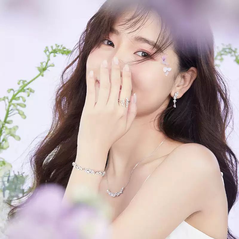 FANCIME Vòng tay hoa Wisteria tinh tế Bạc Thiết kế tối giản Sinh nhật Tiệc cưới Quà tặng ngày lễ tình nhân cho cô ấy
