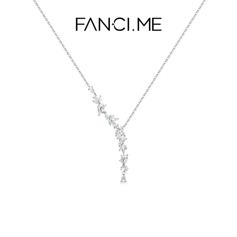 FANCIME "Wisteria Whisper"Dây chuyền bạc nữ Vòng cổ -Dây chuyền xương đòn -Dây chuyền đơn giản nữ-Silver 925 trang sức bạc Sterling hình hoa tử đằng-Sang trọng và tinh tế, món quà hoàn hảo cho các bữa tiệc, sinh nhật, kỷ niệm, đám cưới, dành cho các cặp đ