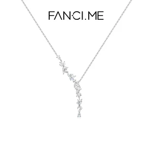 FANCIME "Wisteria Whisper"Dây chuyền bạc nữ Vòng cổ -Dây chuyền xương đòn -Dây chuyền đơn giản nữ-Silver 925 trang sức bạc Sterling hình hoa tử đằng-Sang trọng và tinh tế, món quà hoàn hảo cho các bữa tiệc, sinh nhật, kỷ niệm, đám cưới, dành cho các cặp đ
