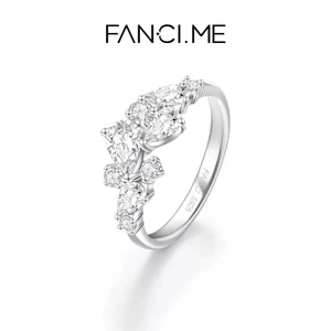 FANCIME Nhẫn Wisteria Tím Nữ Thiết Kế Độc Đáo Bạc Sterling Quà Tặng Ngày Lễ Tình Nhân