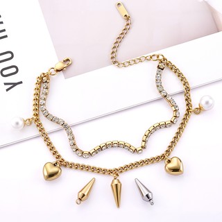 Mặt dây chuyền hình nón mạ vàng 18K bằng thép không gỉ Phụ kiện DIY chống nước