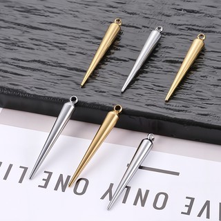 Mặt dây chuyền hình nón mạ vàng 18K bằng thép không gỉ Phụ kiện DIY chống nước