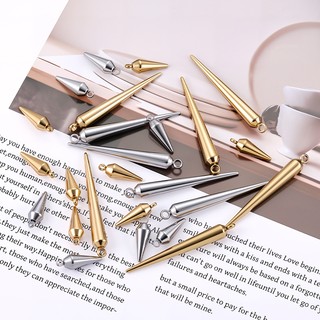 Mặt dây chuyền hình nón mạ vàng 18K bằng thép không gỉ Phụ kiện DIY chống nước