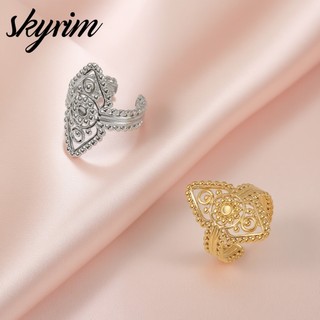 SKYRIM Ấn Độ Phong Cách Nữ Nhẫn Phong Cách Ấn Độ Mở Nhẫn Có Thể Điều Chỉnh Nhẫn Trang Sức Thời Trang Quà Tặng