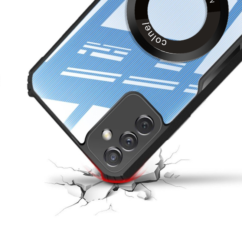Ốp điện thoại từ tính chống sốc kiểu lưỡi dao Samsung Galaxy M55 M54 M53 M52 M51 M32 M31 M31S M30S M23 M22 M21 M14 M13 M12 M11 M04 M02S 5G 4G Vỏ túi khí Vỏ trong suốt chống rơi