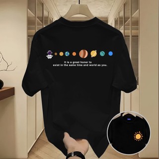 ✨Hàng có sẵn✨ WASSUP planet-Áo thun nam mới! 100% cotton, thời trang, Unisex