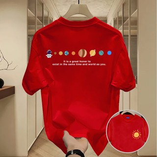 ✨Hàng có sẵn✨ WASSUP planet-Áo thun nam mới! 100% cotton, thời trang, Unisex